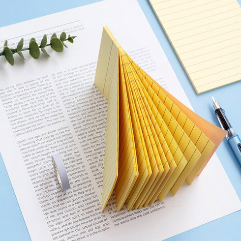 M&G 8 Pack Lined Sticky Notes, 3.4 X 5 inch, 320 Sheets Large Ruled Post Stickies for Office and School
