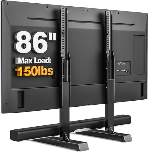 Universal TV Legs, Table Top TV Stand Base with Height Adjustable for