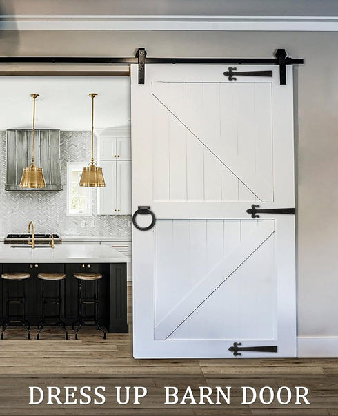 10 Barn Sliding Door Decorative Corner Bracket in Gate Hinge Garage Door Strap Hinges Matte Black Rustic I Brackets