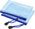MECCANIXITY Mesh Zipper Bags, B8 Size File Document Pockets, Bill Pouch Folders, Blue Pack of 3 for Office Home