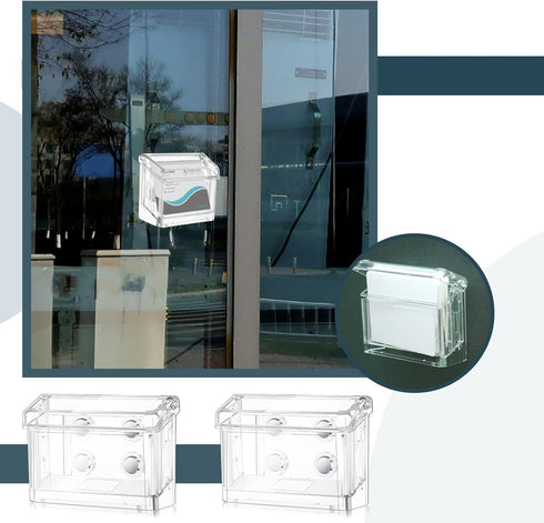 Jetec 1 4.25 1.46 2.87 Inch Pcs Magnetic Outdoor Business Card Holder, Acrylic Vehicle Clear Business Card Holder Mount