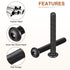 M5-0.8x45mm Button Head Socket Cap Screws - 100Pack Carbon Steel Black Oxide Hex Drive Full Thread Fasteners