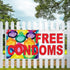 Fastasticdeals 4 Grommets 24x36Inches Vinyl Banner Multiple Sizes Free Condoms Red Rainbow Health & Medical Outdoor