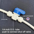 Malida 1/4 inch O.D. Quick Connector Ball Valve, Tube Fitting for RO Systems, Purifiers, Filters - Pack of 5