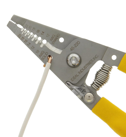 IDEAL Electrical 45-220 T-Stripper Wire Stripper, Stainless Steel, 10-20 AWG Solid, 12-22 AWG Stranded
