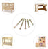cSeao 25-Set M6 Phillips Head Bolts and Barrel Nuts Assortment Kit for Furniture Hardware Replacements