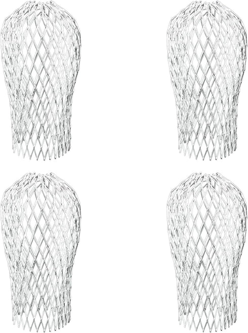 4-Pack 3.5" Expandable Aluminum Downspout Gutter Guards, Leaf & Debris Filter Strainers to Prevent Blockages