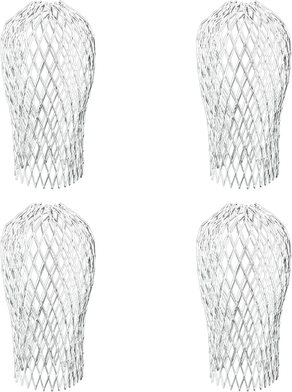 4-Pack 3.5" Expandable Aluminum Downspout Gutter Guards, Leaf & Debris Filter Strainers to Prevent Blockages