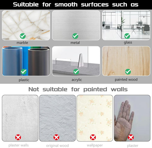Suction Hooks, 2 Pack Vacuum Suction Cup Hooks, Removable and Reusable Heavy Duty Hooks for Bathroom Kitchen