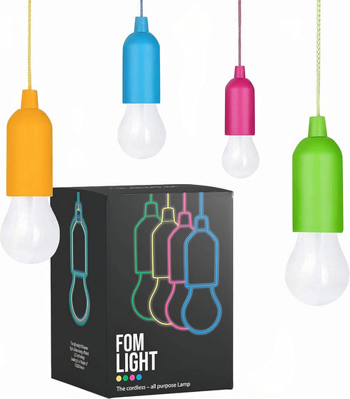 Enchanting Playhouse or Treehouse Adventure: 4-Pack Kids' Hanging Lights, Battery-Operated with Safe Touch and Easy