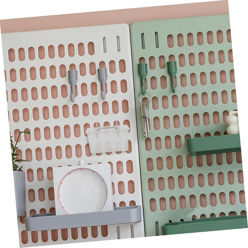 6Pcs Angoily Transparent Pegboard Bins with Slanted Opening Thickened Peg Board Accessories for Tool Storage