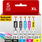 MG6620 Ink Cartridge for Canon PGI-250XL CLI-251XL Replacement, Compatible for MG6620 MG5520 (5 Pack)