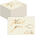 Better Office Products 50 Pack Wedding Thank You Cards in Metallic Gold