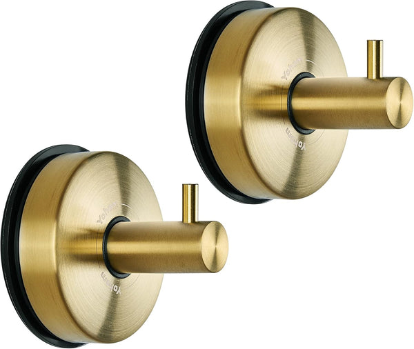 YOHOM Suction Cup Hooks for Shower Towel Holder Stainless Steel Vacuum Bathroom