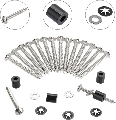 43 Set (172Pcs) Pegboard Mounting Kit - Installation Hardware with Screws, Spacers, Washers for 1/8 and 1/4 Inch