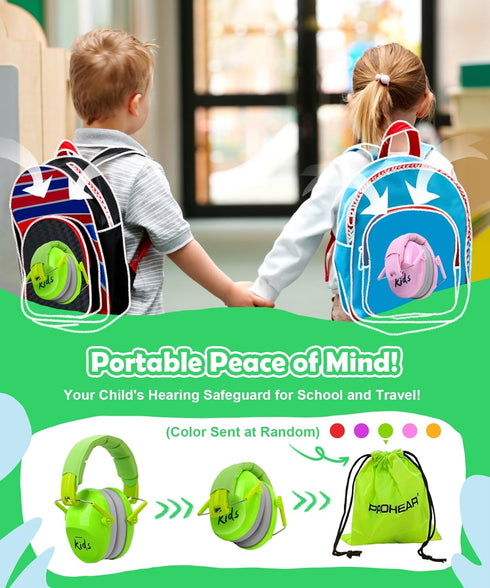 PROHEAR 032 2.0 Kids' Noise Cancelling Headphones - 25dB Reduction, Adjustable Ear Protection for Concerts & Events -