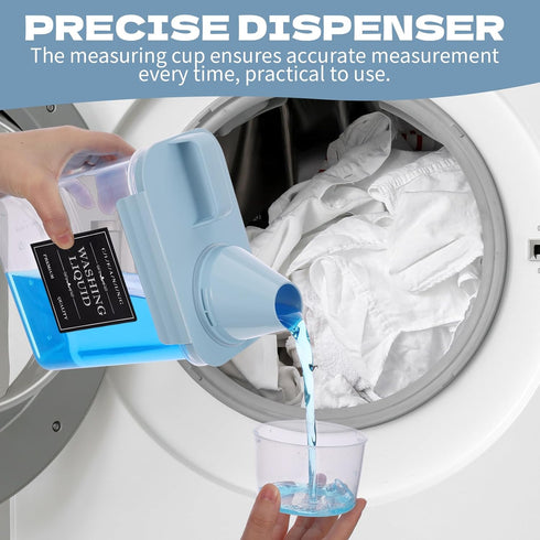 FUPMILPHRANX 4 Pack 61Oz Laundry Detergent Dispenser, Clear Plastic Liquid Laundry Soap Dispenser with Removable