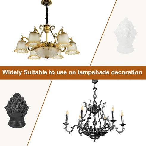 20mm M10x1mm PATIKIL Lamp Shade Finial, Lamp Finials Caps Knob Threaded Base Iron Solid Lamp Finial Decoration for Lamp