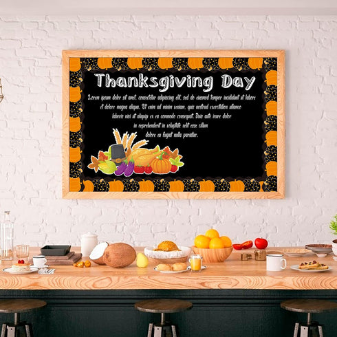 Pumpkin Scalloped Border Trim for Fall Classroom Bulletin Board Decoration - Halloween Thanksgiving - 36 Feet