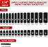 1/4" Set, 29 Set, 4-15mm, 12 EMENTOL Drive Impact Socket Pieces Deep & Shallow Socket Metric Point CR-V, Includes Drill