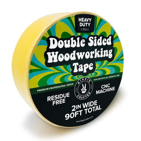 Wide Double Stick Tape, 2" Inch Double Sided Woodworking Tape for CNC Machines and Routing Templates