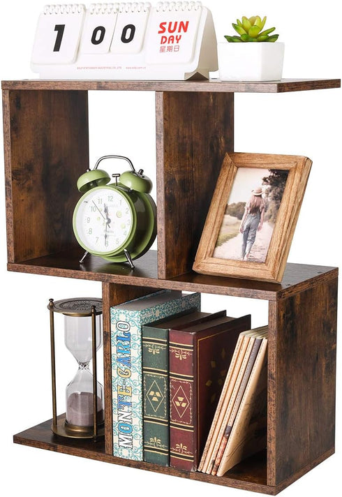 PAG Desktop Shelf Freestanding Wooden Small Bookshelf Desk Supplies Organizers and Accessories Storage Display Rack