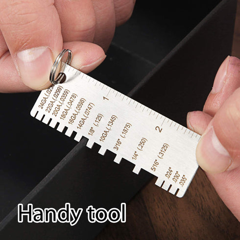 ZeeDix 4 Pcs Stainless Steel Metal Sheets Welding Thickness Gauge - Wire Gauge Measurement Tool