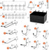 INCLY 278PCS Pegboard Accessories Organizer Kit, Hooks Assortment with Bins for 1/8 or 1/4 inch Pegboard