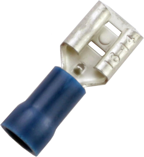 FD250B 100 Pack of 16/14 Gauge Female Quick Disconnects, Blue