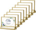 Acrylic Sign Holders Golden Border 8 Pack 7x5 Wedding Table Number Frames