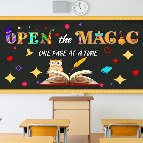 Magic Themed Classroom Bulletin Board Decorations Set Back to School Bulletin Boards decor Cutouts Classroom Wall Door Decorations for Kindergarten Preschool Elementary Middle School library by MORENKISS