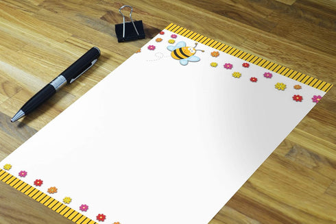 Bumble Bee Stationery - 8.5 x 11-60 Letterhead Sheets, Bee Letterhead (Bee)