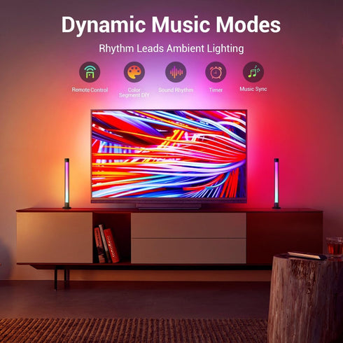 Smart Gaming Light Bar Ambient Lighting, LED Backlights with Scene and Music Sync for Game Monitor, PC, TV, Room