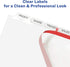 Avery 8-Tab Extra Wide Binder Dividers, White, 1 Set, Easy Print & Apply Clear Label Strip (11439)