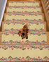 BOHOOSKYLAR 4 8"x30" Ice Cream Stair Treads Cake Vintage Cotton and Linen Background Indoor Non Slip Peel and Stick