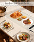 7 10s (Cream-2 KokoSelene Food Warming Mat, Dual-Zone Heating Mat for Food with Temp & Timer, Fast Heat Flexible