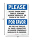 10" 14" 3M SmartSign "Please Do Not Throw Paper Towels, Feminine Hygiene Products, Or Trash In The Toilet" Bilingual