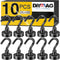 DIYMAG Magnetic Hooks for Hanging | 30lbs Heavy Duty Strong Magnets for Classroom Beach Kitchen Grills (10 Pack Black)