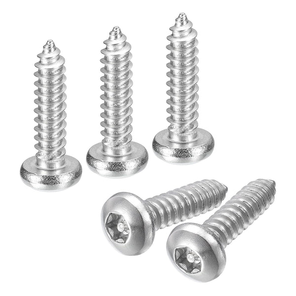 uxcell #14 x 1 Torx Security Screws, 10pcs Button Head Tamper Resistant Self