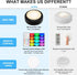 Closet 13 Dimmer, 6 Pack BLS LED Puck Lights with Remote Control, Wireless Under Cabinet & Lighting, RGB Color Changing