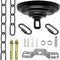 ECUDIS Heavy Duty Canopy Kit and 6 Feet Pendant Light Fixture Chain for