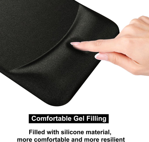 Audimi Ergonomic Mouse Pad with Gel Wrist Support, Comfortable Non-Slip PU Base for Laptop, Computer, Office & Home