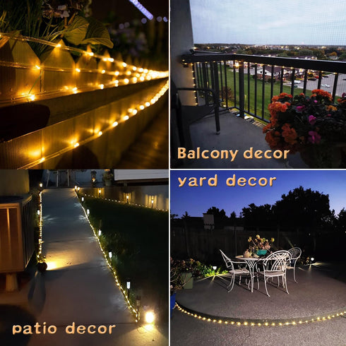 Solar Rope Light, Waterproof IP65, 39FT 100LEDs Outdoor LED Lights for Party, Garden, Yard, Home, Wedding, Christmas