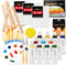 Painting Kits for Adults, 30 Pcs Acrylic Paint Canvas Easel Set with Wood Easel, Paints, Brushes, Palettes for Beginners