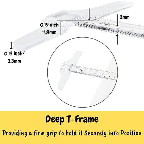 Mr. Pen 12 Inch Plastic T-Square, 3-Pack Drafting & Crafting T-Square Ruler