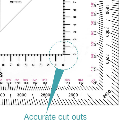 Zonon 2 5 Inch Pcs Military Map Protractor Military Style Utm/mgrs Coordinate Scale Map Perfectly Cut Land Navigation