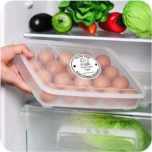 Farm Fresh Eggs Stickers, 500 Pcs Carton Labels Per Roll - 1.5 Inch Fresh Eggs Farmer's Market Packaging Sticker.