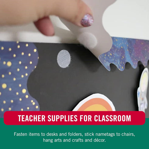 VELCRO Brand Thin Clear Dots with Adhesive | 200Pk | 3/4" Circles for Crafting, School Projects, Home Organization
