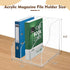 Werhoo 3 Acrylic Desk Organizer,Clear Magazine File Holder with Vertical Compartments, Scratch-Resistant Pads, Book