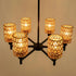 24.8" 6-Light Rustic Retro Ceiling Light Ceiling Mount Lamp, Dimmable Chandeliers, for